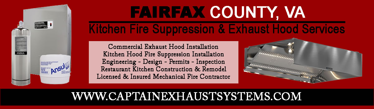 Fairfax County, VA Kitchen Fire Suppression System Installation Service Repair near Virginia