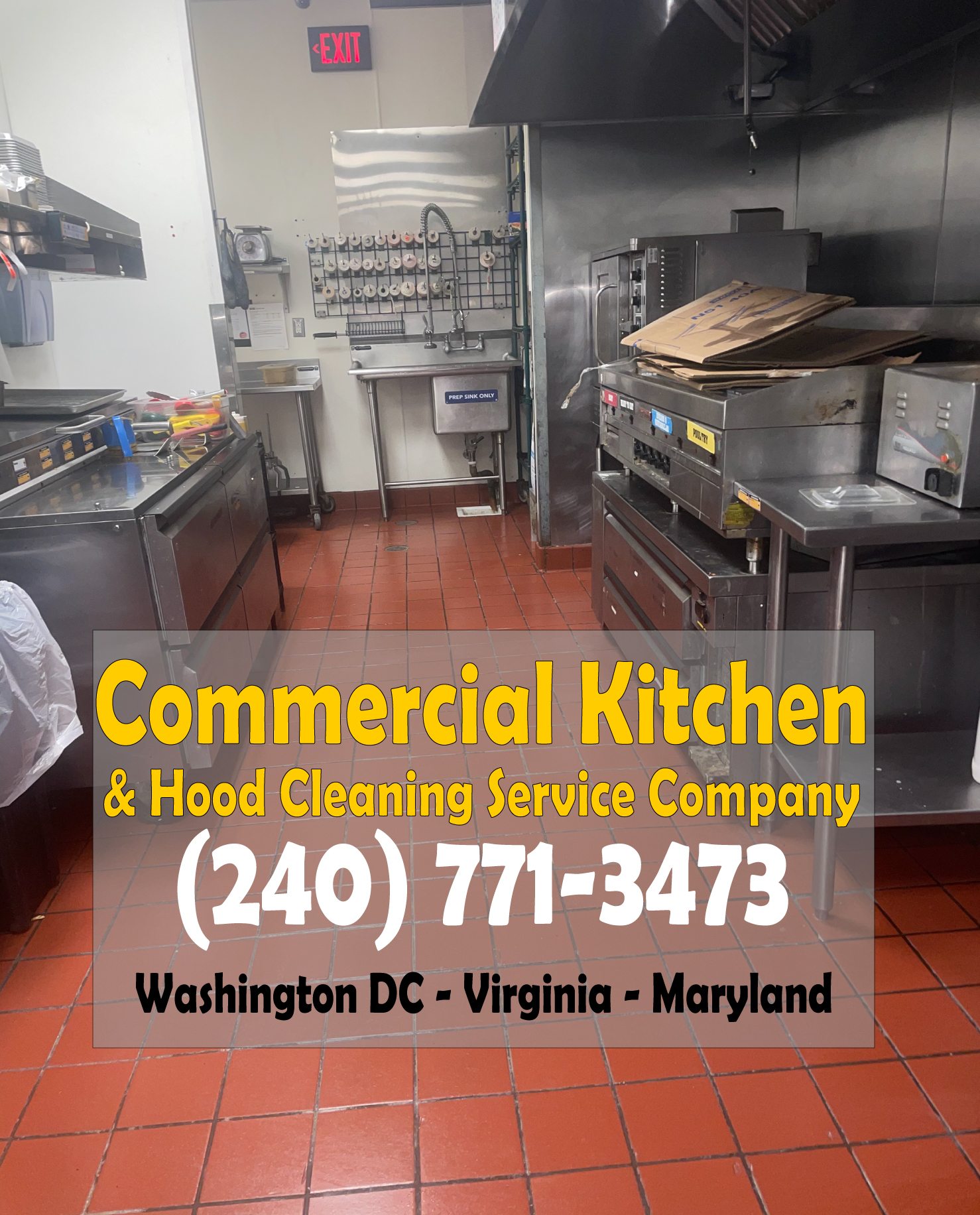 Commercial kitchen hood cleaning service near Maryland Virginia Washington DC